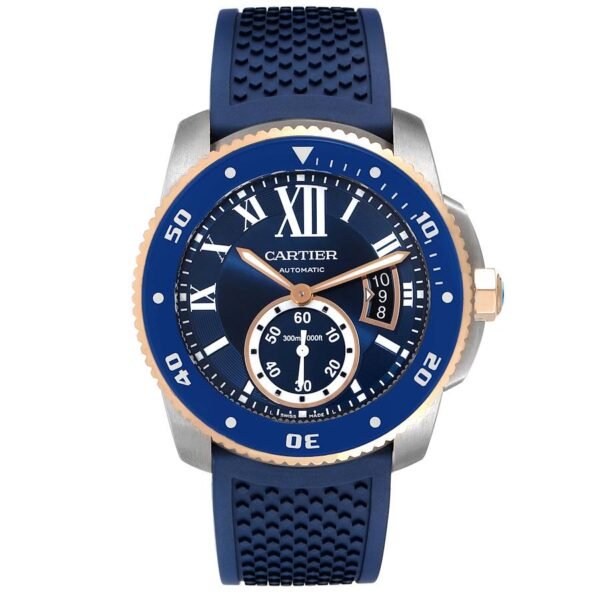 CARTIER CALIBRE ROSE GOLD MIX BLUE 42mm WGCA0010