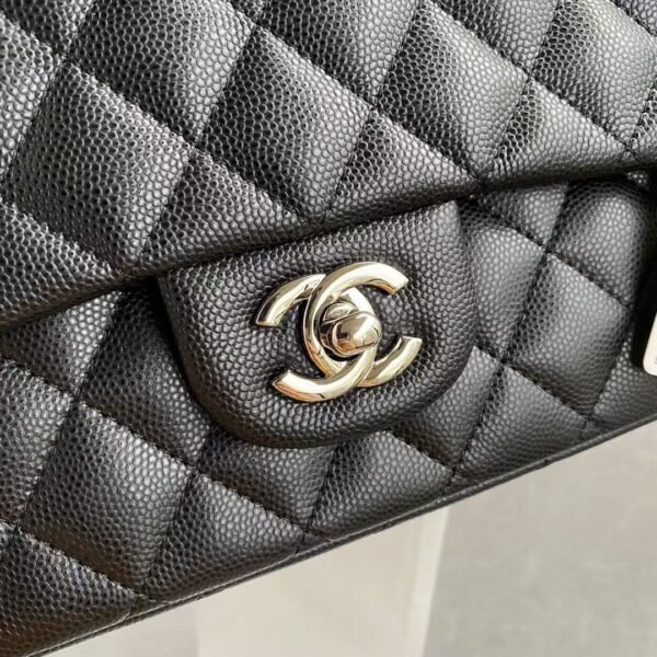 Chanel Classic 11.12 Handbag Caviar Silver Hardware