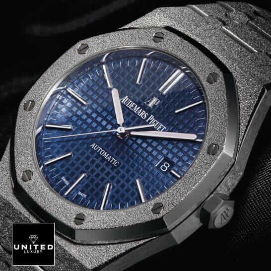 Audemars Piguet Royal Oak 67653BC.GG.1263BC.02 "Frosted" Blue Dial Collector’s Clone 1:1 21sda Frosted AP Replica Blue Dial on the black backround