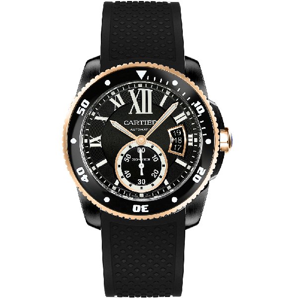 CARTIER Calibre Rose Gold Mix Full Black 42mm