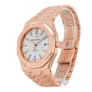 audemars-piguet-rose-gold-royal-oak-self-winding-white-left-replica