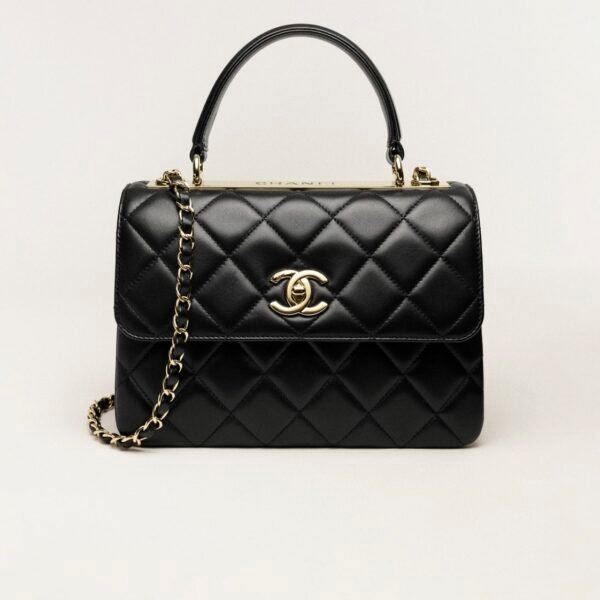 CHANEL FLAP BAG WITH TOP HANDLE