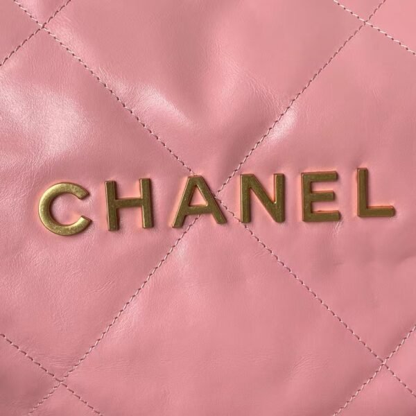 Chanel 22 AS3260 Small Bag Pink Calfskin Gold Hardware