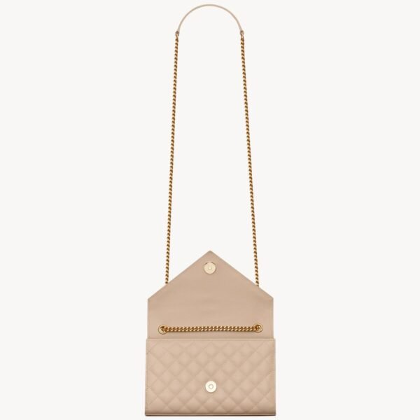 YSL Envelope Small in Quilted Grain De Poudre Embossed Leather