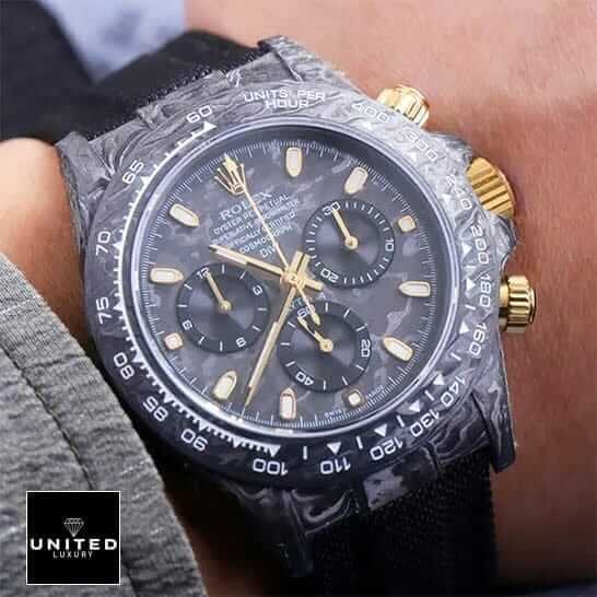 Rolex Cosmograph Daytona DIW "All Carbon Lemon Edition" Superior Replica Rolex Daytona Carbon Daytona Speedster Replica