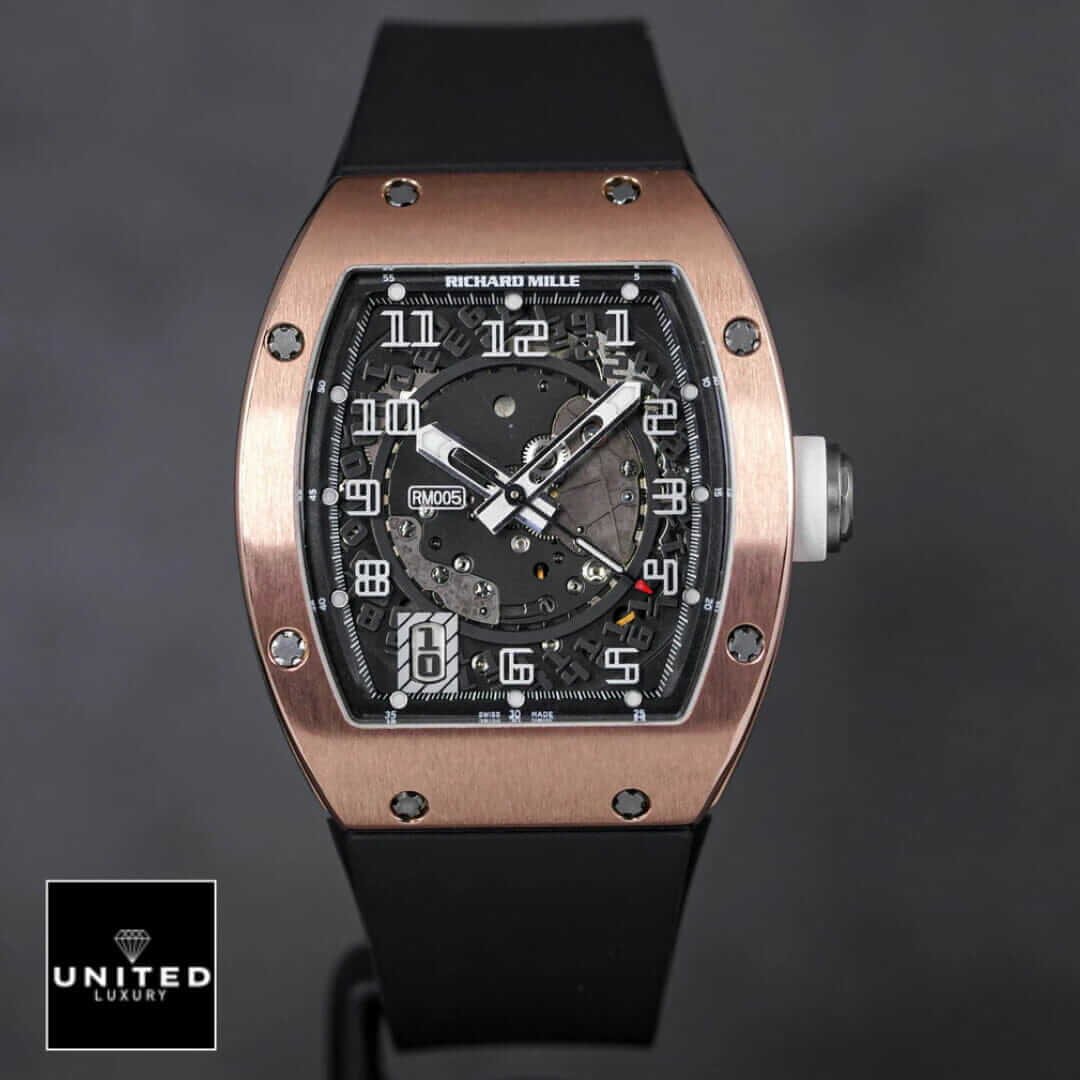 Richard Mille RM 005 "Automatic" Masterpiece Replica Yeni Proje 1 14 Richard Mille RM055 Bubba Watson Replica front view grey background