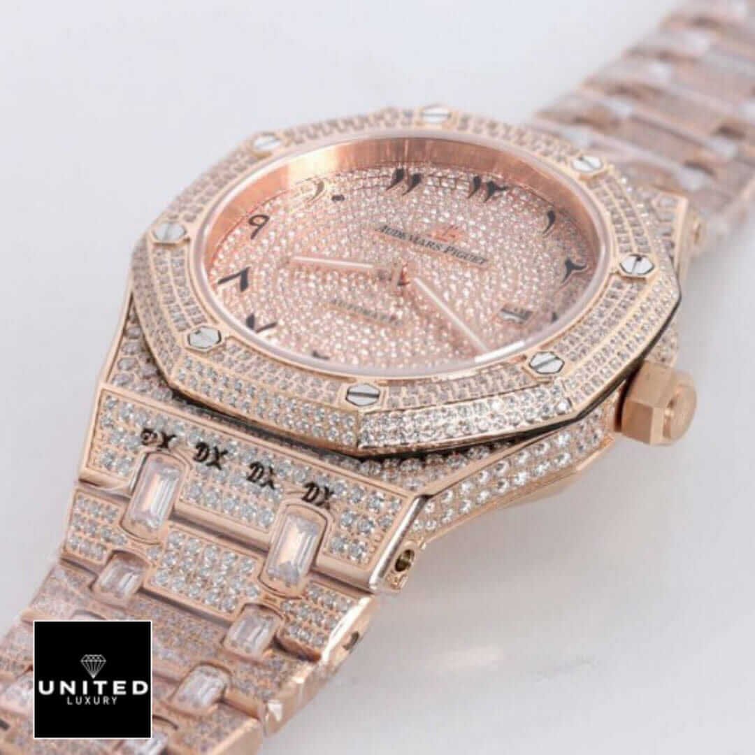 Audemars Piguet Royal Oak AP160SF296 "Iced Out Rose Gold" Top Grade Replica Yeni Proje 1 25 Yeni Proje (1)
