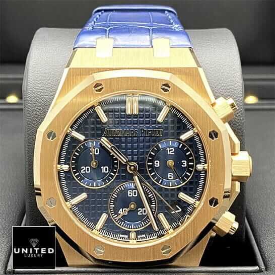 Audemars Piguet Royal Oak Offshore Chronograph 26401RO "Blue Leather" Supreme Replica Edition ap 50th anniversay blue dial 5 ap-50th-anniversay-blue-dial-5
