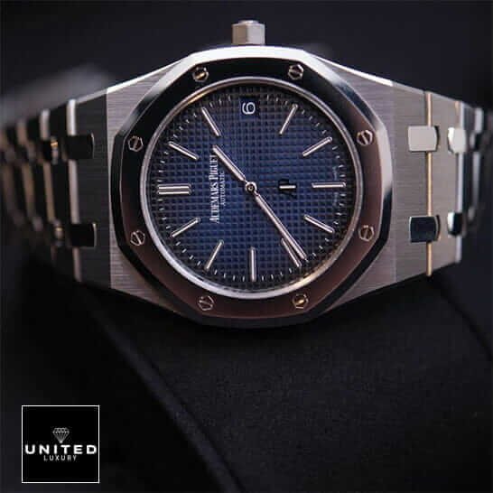 Audemars Piguet Royal Oak "Jumbo" Extra-Thin 16202ST "Blue Dial" Masterpiece Replica ap extra thin blue dial 6