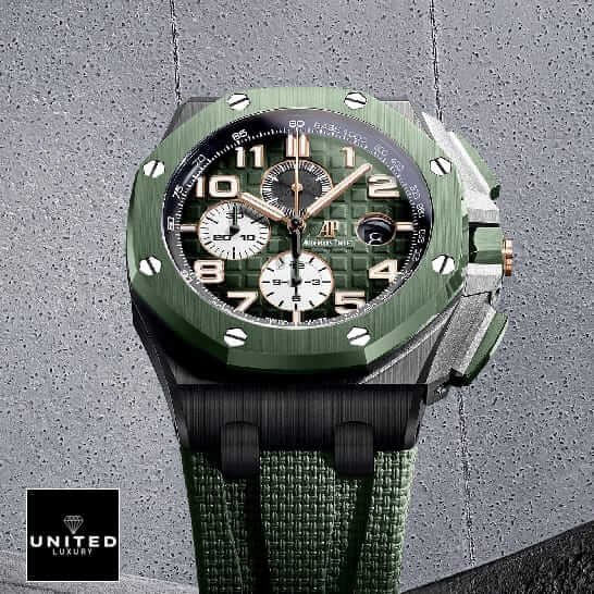 Audemars Piguet Royal Oak Offshore 26405CE.OO.A056CA.01 "Green Dial" High-End Clone Quality ap green black ceramic replica ap-green-black-ceramic-replica