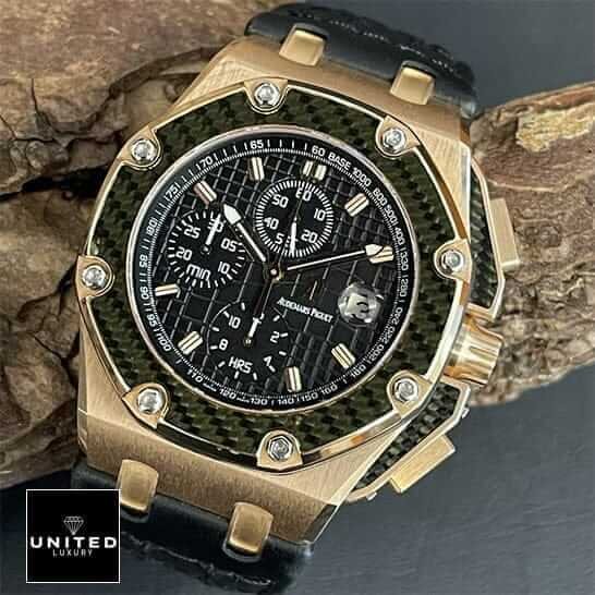 Audemars Piguet Royal Oak Offshore 26030IO.OO.D001IN.01 "Juan Pablo Montoya" True Replica 1:1 ap montoya replica1 Ap montoya replica black dial gold case
