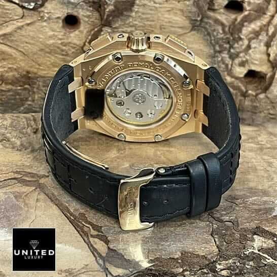Audemars Piguet Royal Oak Offshore 26030IO.OO.D001IN.01 "Juan Pablo Montoya" True Replica 1:1 ap montoya replica3 ap montoya replica black leather bracelet and swiss mechanism on the table