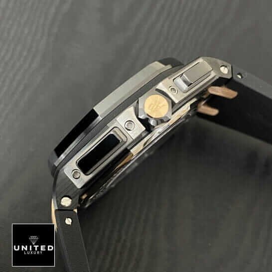 Audemars Piguet Royal Oak Offshore Chronograph 26415CE.OO.A002CA.01 "Black Ceramic" Mirror Replica 1:1 ap pride of germany replica left AP Royal Oak Offshore 26406FR.OO.A002CA.01 Black Case Replica