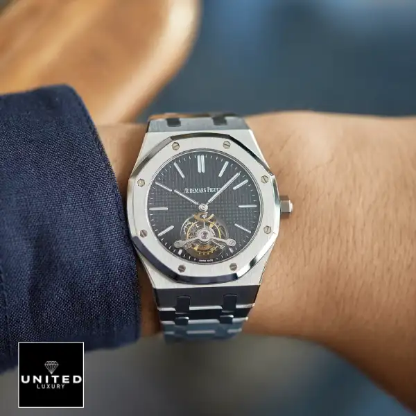 Audemars Piguet Royal Oak Tourbillon 26512ST "Black Dial" High Fidelity Replica ap royal oak on the wrist