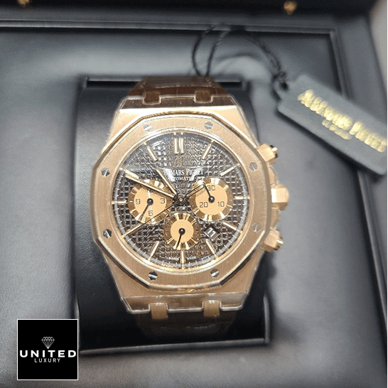 AP Royal Oak Chronograph 26331OR.OO.D821CR.01 "Rose Gold" High-End Replica 1:1 audemars piguet royal oak chocolate dial 26331OR.OO .1220OR.02 Audemars Piguet Royal Oak 26331OR.OO_.1220OR.02 Chocolate Dial Replica in the box