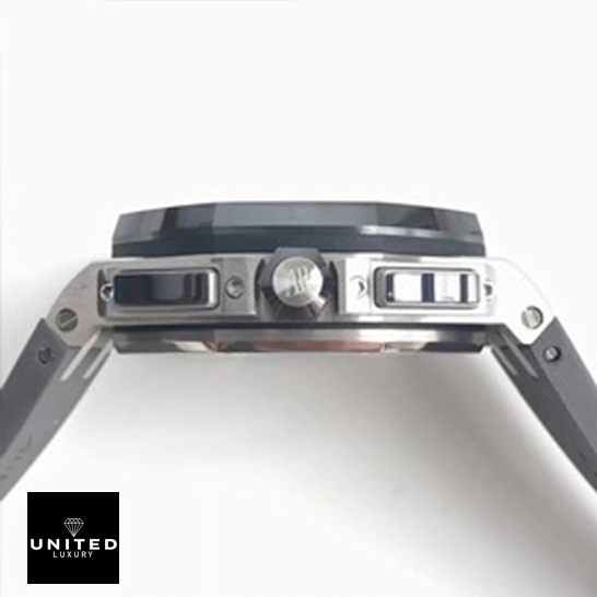 Audemars Piguet Royal Oak Offshore Chronograph 26401RO.OO.A002CA.01 Elite Clone Edition audemars piguet royal oak offshore novelty chronograph 26400IO.OO .A004CA man dial Audemars Piguet Royal Oak Stainless Steel Replica Crown / Push button side view