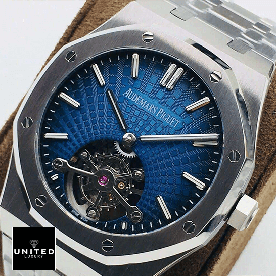Audemars Piguet 26522TI.OO_.1220TI Tourbillion Blue Dial Replica in the box