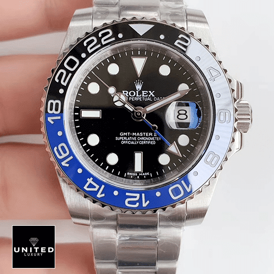 Rolex GMT-Master II 116710BLNR "Batman" Authentic Clone 1:1 Rolex GMT-Master II Black Dial 116710BLNR Oyster Replica black with stick and dot hour markers