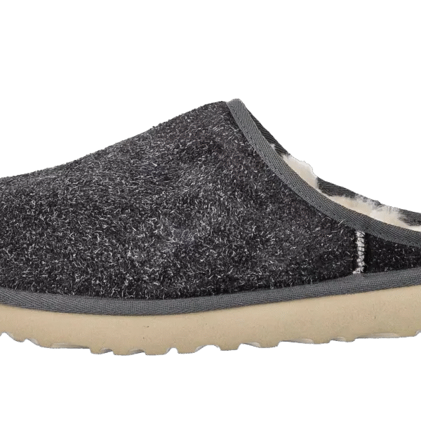 Classic Slip-On Shaggy Suede Slipper "Dark Grey"