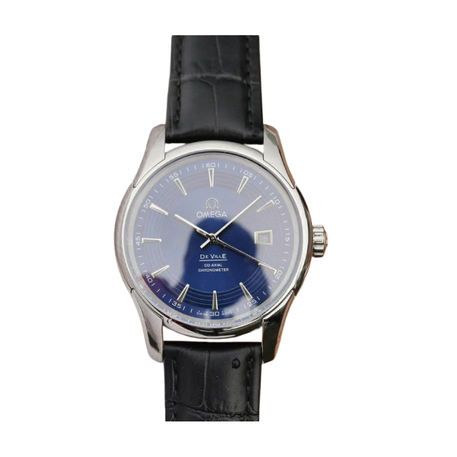omega-de-ville-dark-blue-dial-replica-1