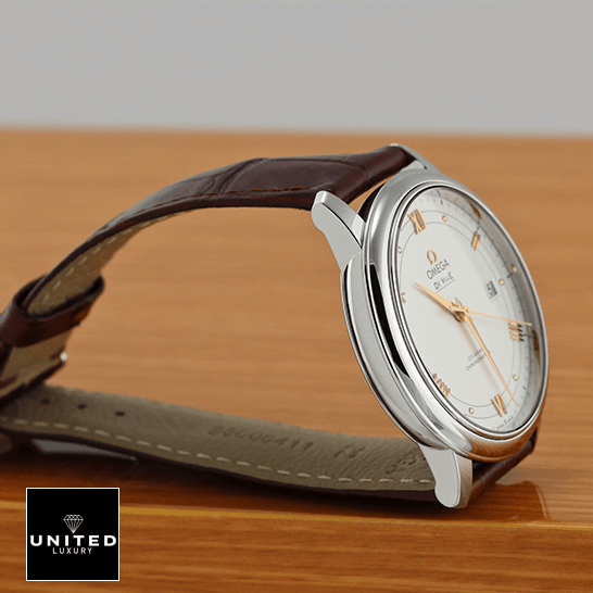 Omega De Ville Prestige 434.13.41.21.03.001 "Blue Dial" Supreme Copy 1:1 omega de ville prestige 424 13 40 20 02 002 left Omega De Ville Prestige 424_13_40_20_02_002 Steel Case Replica side view