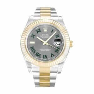 rolex-datejust-grey-dial-roman-number-wimbledon-replica