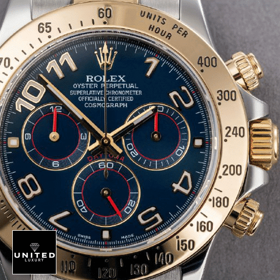 Rolex Daytona "Yellow Gold" 116508-0004 Signature Replica 1:1 rolex daytona 116523 0045 replica 40mm Rolex Daytona 116508-0004 Gold Bezel Button & Crown Pusher Replica