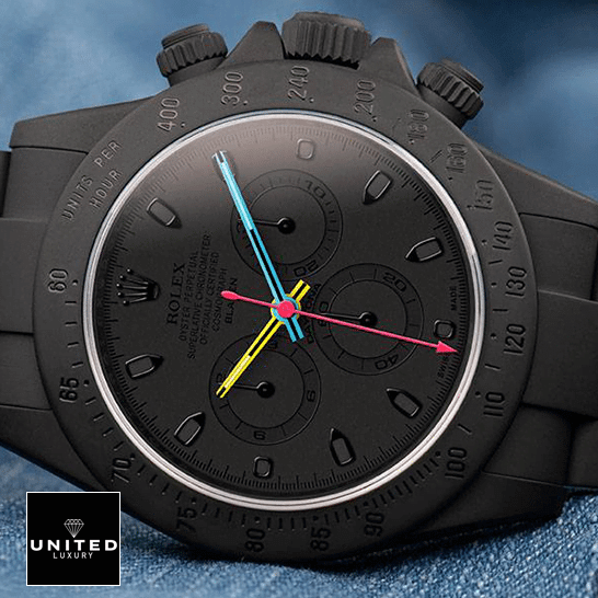 Rolex Cosmograph Daytona 116520 "Blaken" True to Original Copy Rolex Blaken Daytona Date Black Dial 116520 Replica