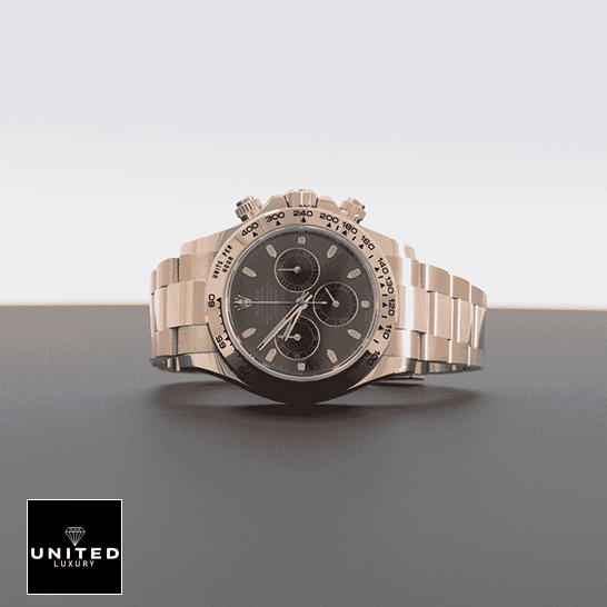 Rolex Cosmograph Daytona 116505 "Chocolate Dial" Premium Clone Edition Rolex Daytona Cosmograph 116505-0013 S.Steel Oyster Replica on the table